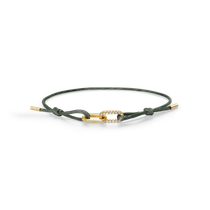 Olivgrünes Link-Kordelarmband von Bucherer Fine Jewellery