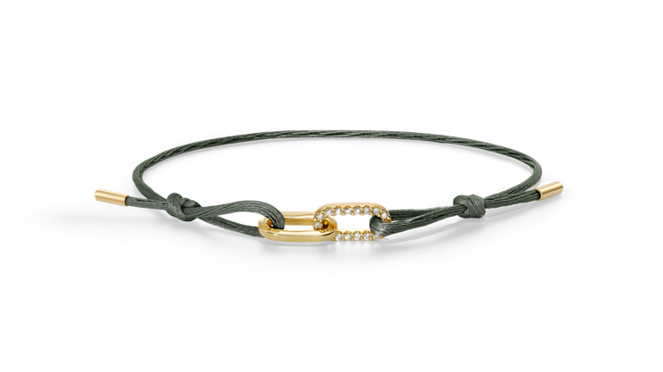 Olivgrünes Link-Kordelarmband von Bucherer Fine Jewellery